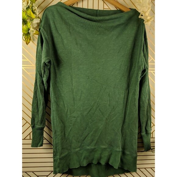 Anthropologie Pilcro Letterpress Mock Neck Sweater pullover Green Size XS - Picture 6 of 8
